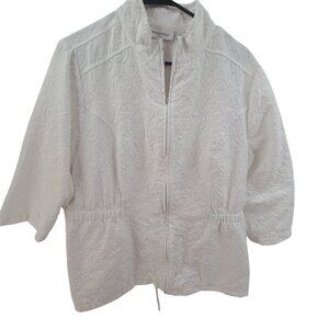 Breckinridge Jacket Full Zip Lightweight  Women's Size 2X 3/4 Sleeve Casual